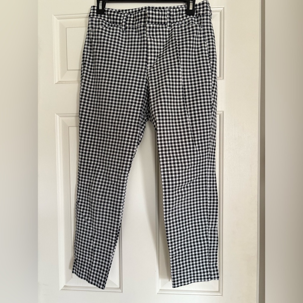 Old Navy Black and White Checkered Chinos